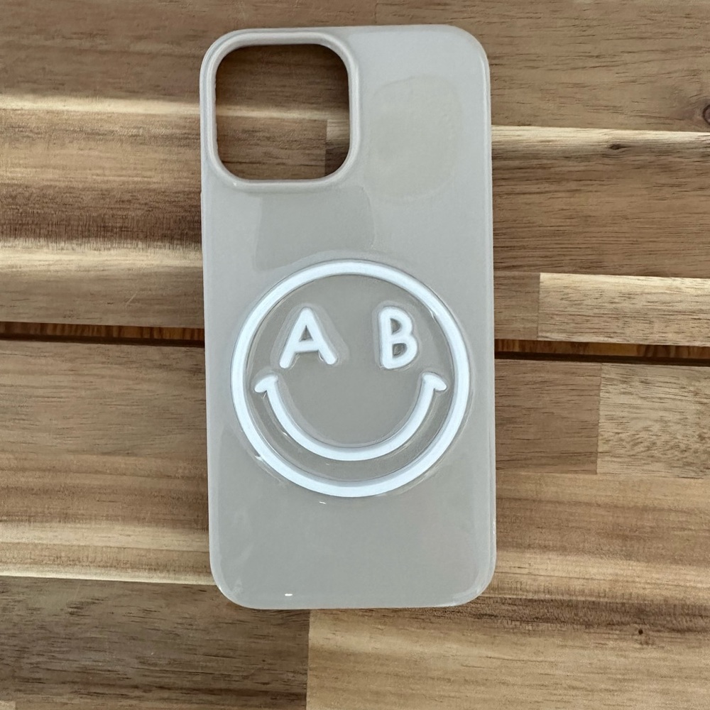 All Smiles Custom iPhone 13 Pro MaxCase: Tan / White